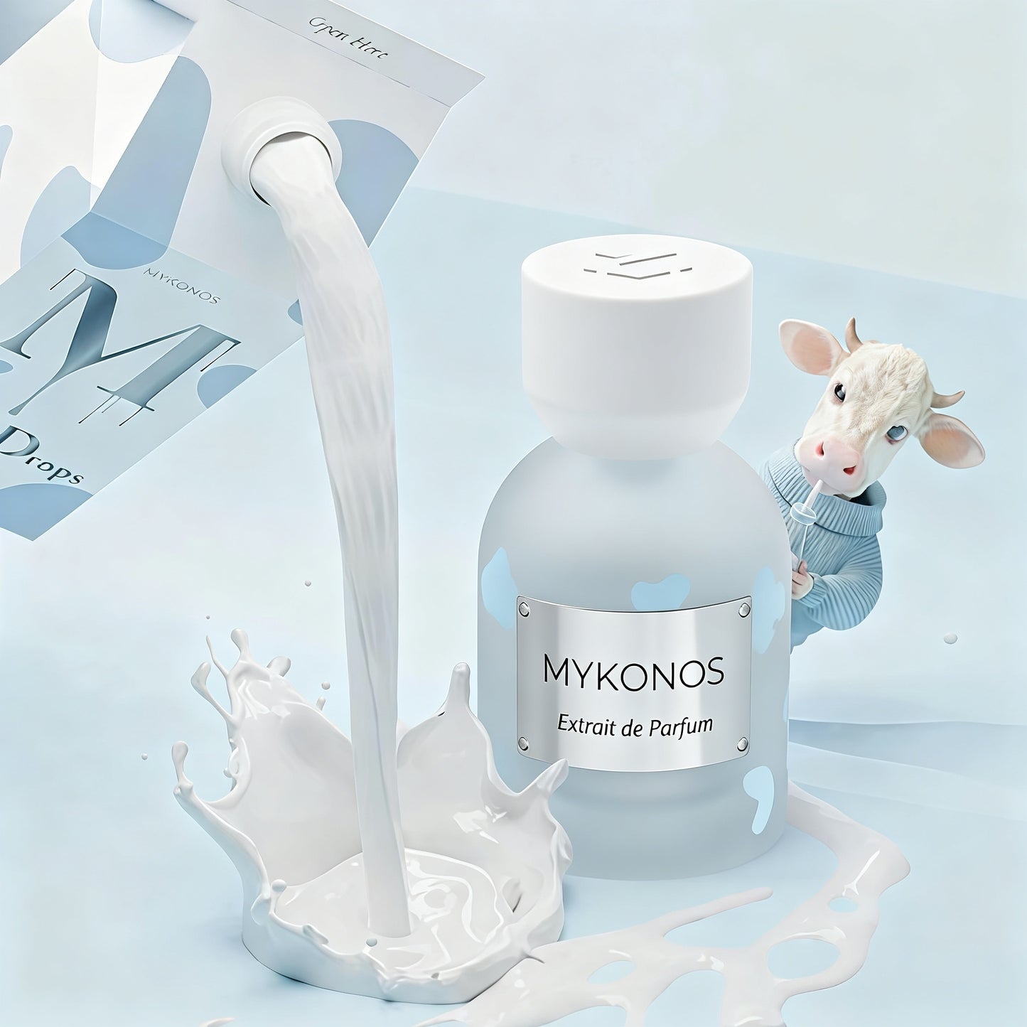 Mykonos Milk Drops Extrait de Parfum Unisex 50 ml Fragancia Lactónica Cremosa y Almizclada para Uso Diario y Cualquier Estación