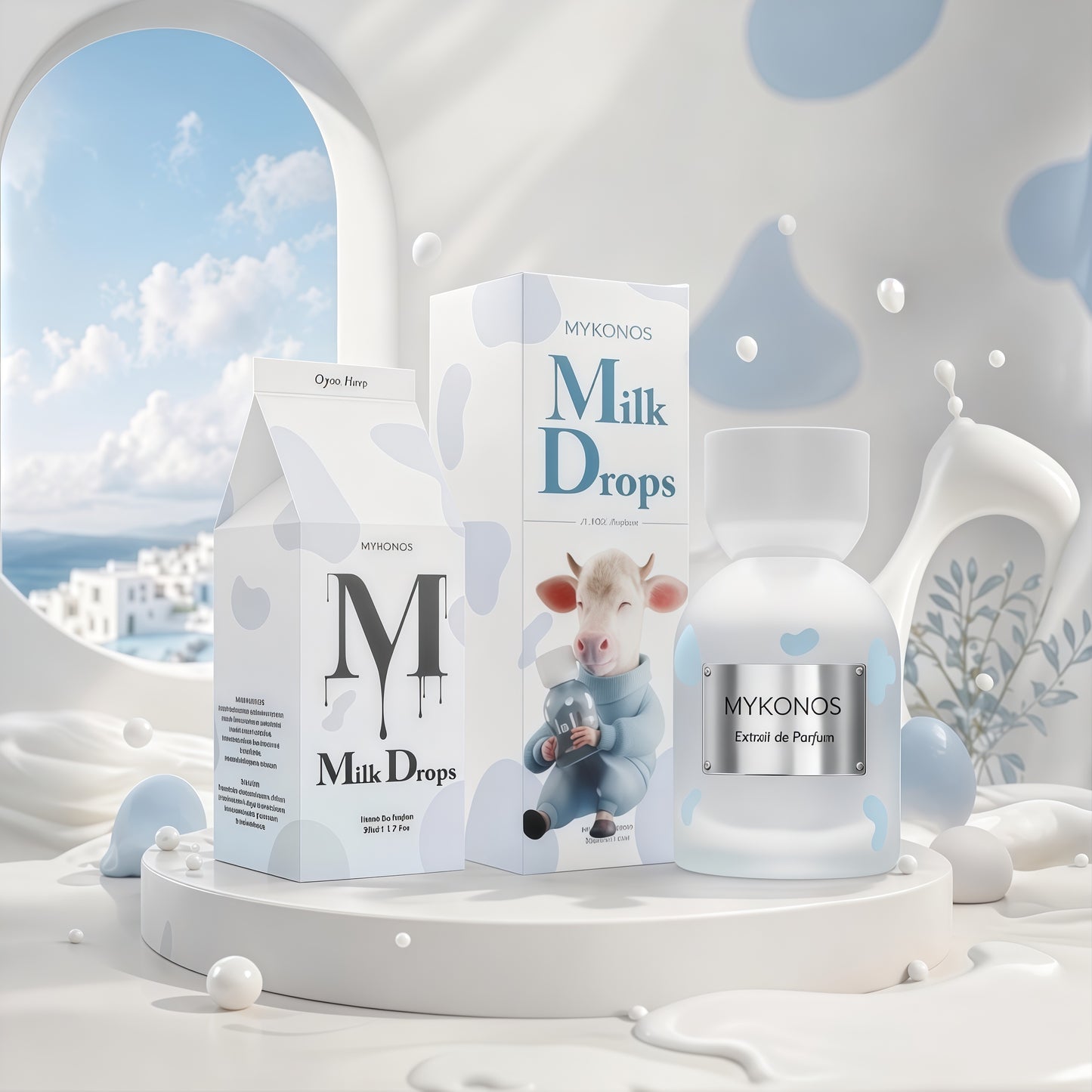Mykonos Milk Drops Extrait de Parfum Unisex 50 ml Fragancia Lactónica Cremosa y Almizclada para Uso Diario y Cualquier Estación