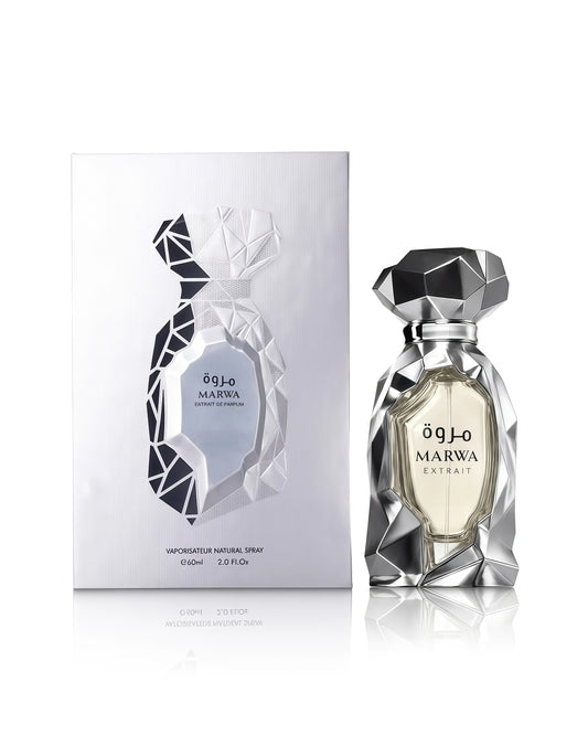 Marwa-Extrait de Parfum Hombre 60ml Fragancia Cítrica Aromática Amaderada e Incienso para Uso Diario y Ocasiones Especiales