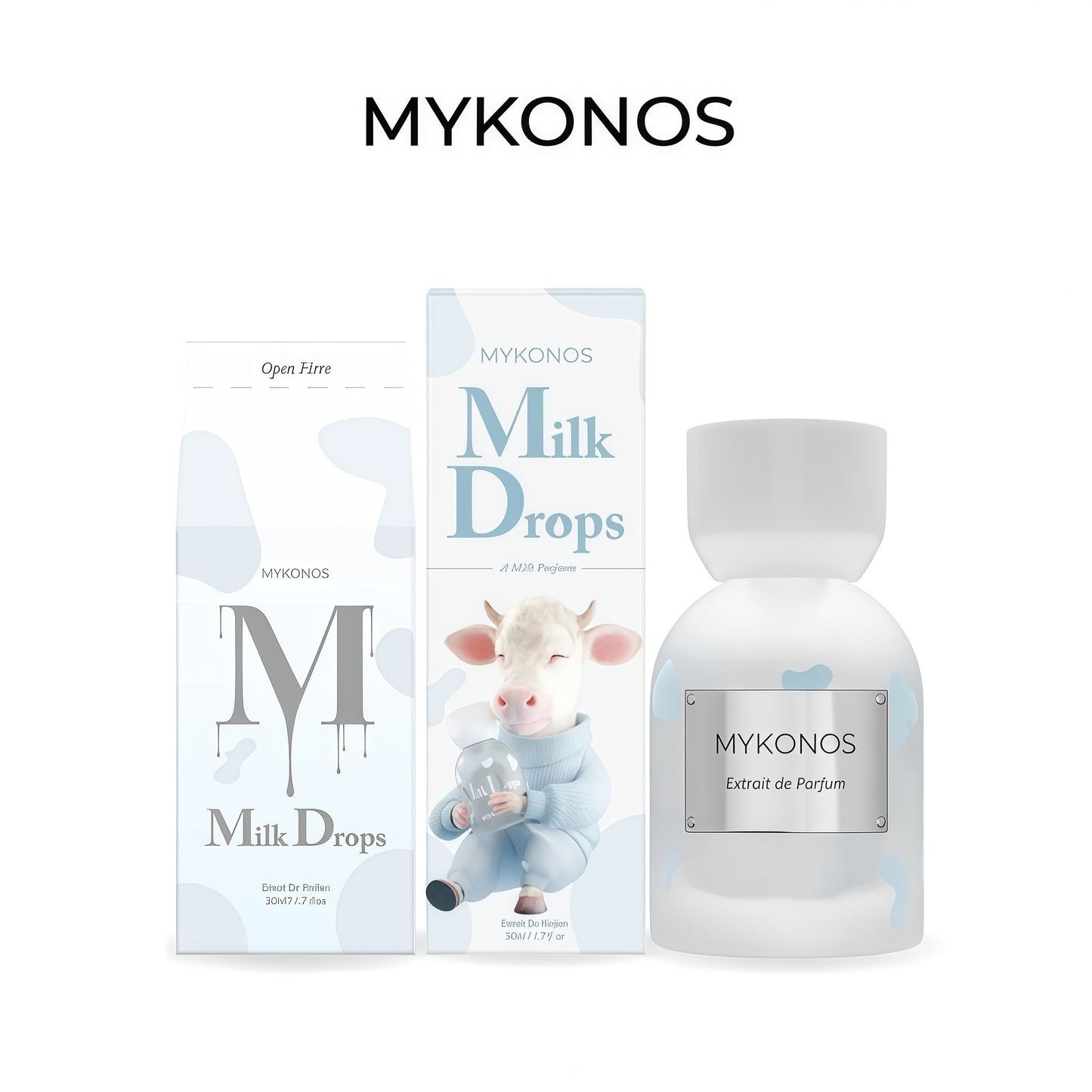 Mykonos Milk Drops Extrait de Parfum Unisex 50 ml Fragancia Lactónica Cremosa y Almizclada para Uso Diario y Cualquier Estación