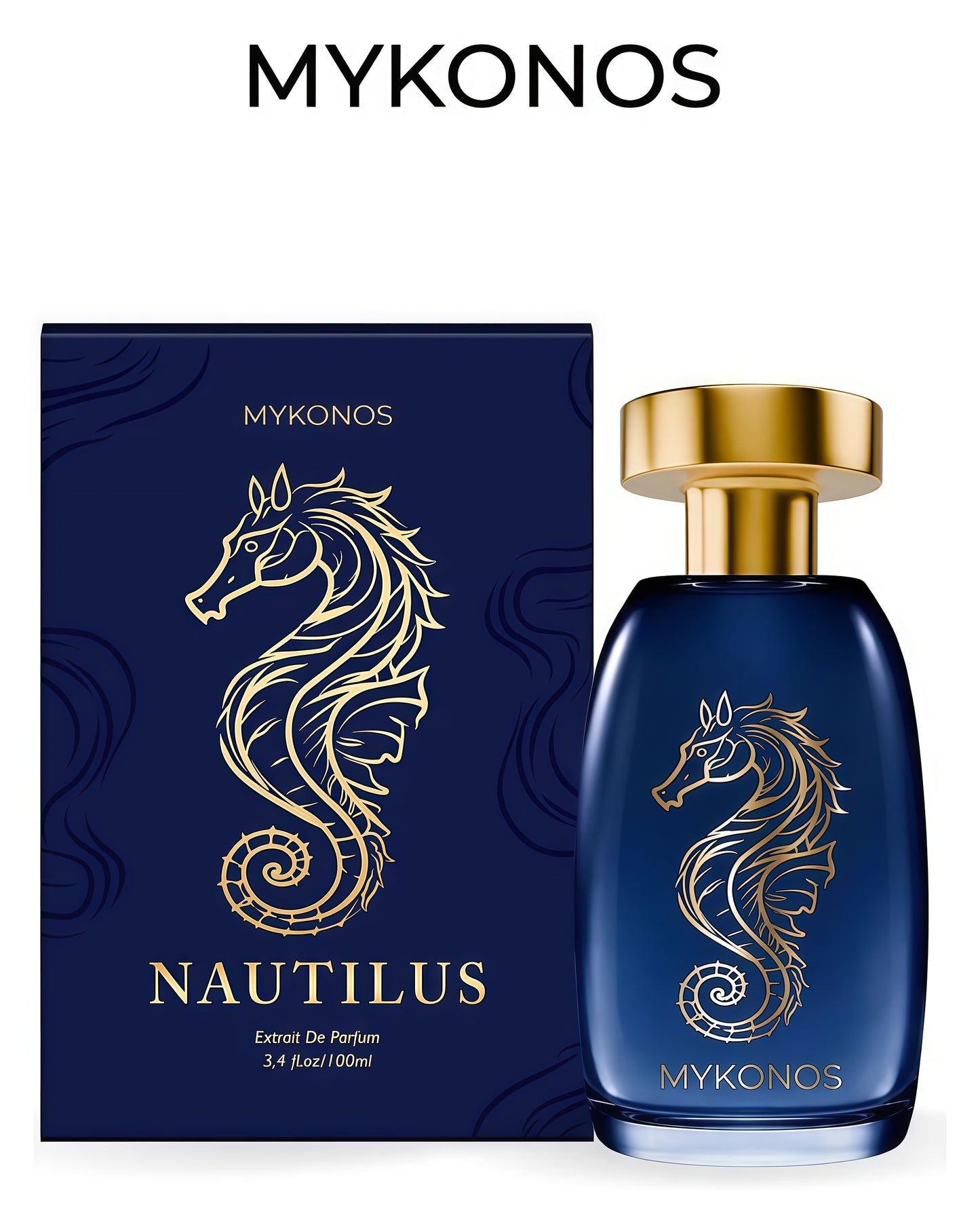 Mykonos Nautilus - Extrait de Parfum Unisex 100ml Fragancia Afrutada y Floral con Notas de Pera Bergamota y Ámbar para Ocasiones Especiales