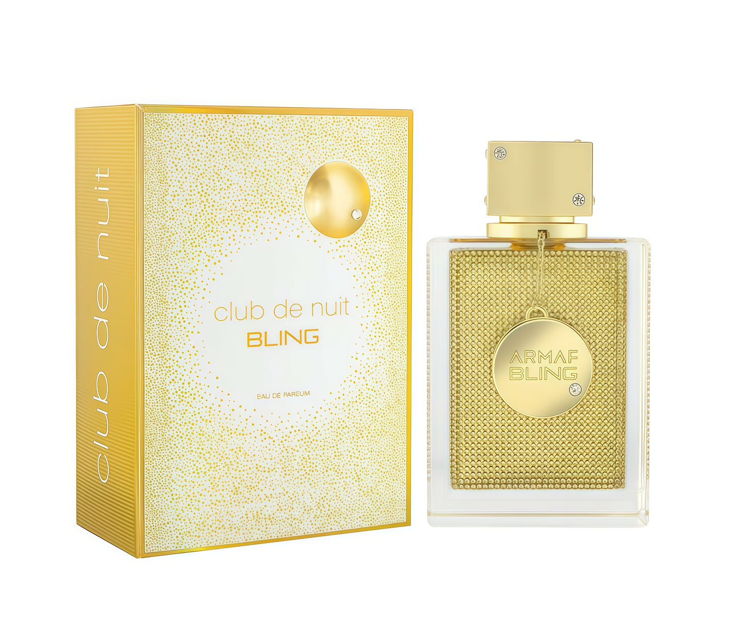 Club De Nuit Bling Gold 75ml Eau de Parfum Unisex Fragancia Elegante y Cremosa con Notas Cítricas Afrutadas y Gourmand Ideal para Ocasiones Especiales