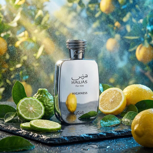 Rasasi Hawas Highness para Hombres Fragancia Oriental Floral con Notas de Cítricos y Ámbar Lanzada en 2026