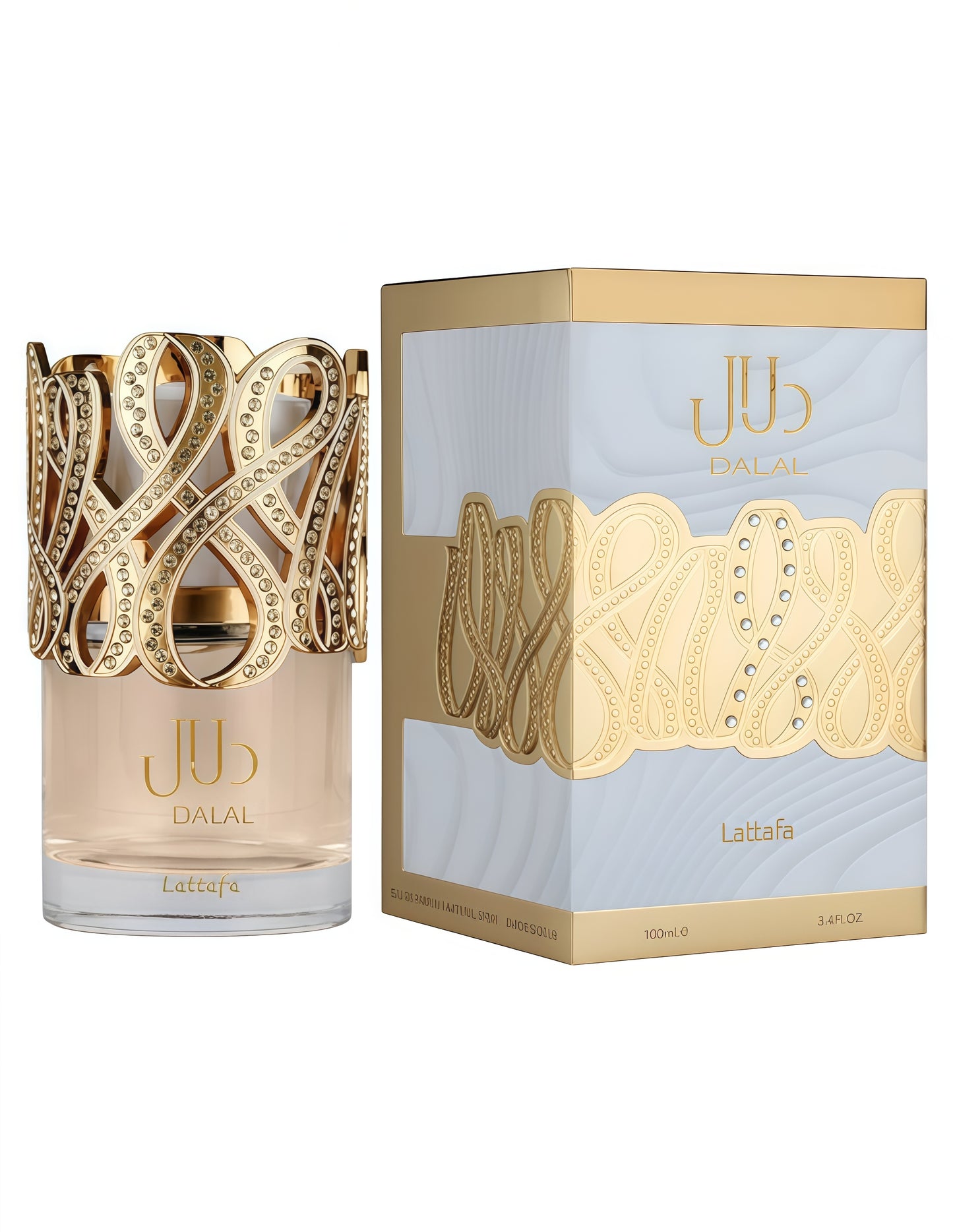 Dalal – Eau de parfum para mujer (frasco dorado de 100 ml) – Lattafa