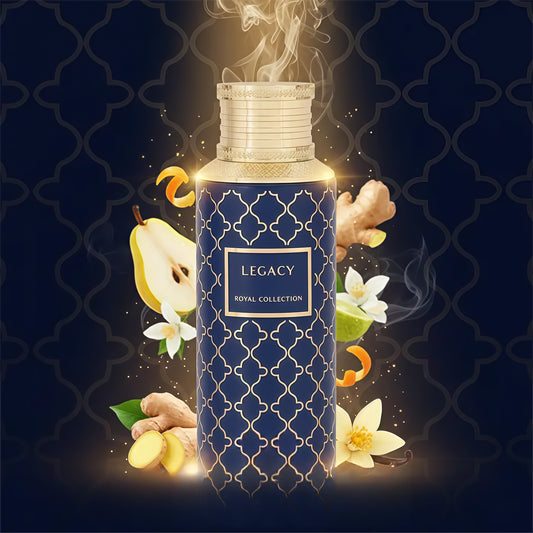 Maison Asrar Legacy Royal Collection Eau de Parfum Unisex 100ml Fragancia Oriental Floral con Notas de Pera Jengibre y Bergamota para Hombres y Mujeres