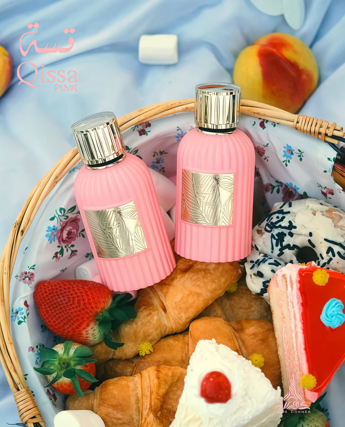 Qissa Pink Paris Corner 100ml Perfume Dulce y Romántico para Mujeres con Notas de Manzana y Violeta Ideal para Regalo