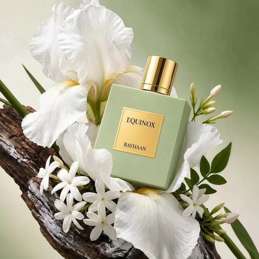 Rayhaan Equinox 100ml Fragancia Oriental Floral para Hombres y Mujeres con Notas de Flor de Azahar y Jazmín Sambac