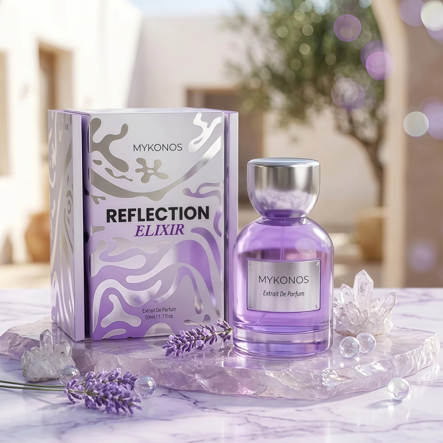 Mykonos Reflection Elixir Extrait De Parfum Unisex 50 ml Fragancia Cítrica Floral y Chipre Moderna y Elegante con Excelente Duración