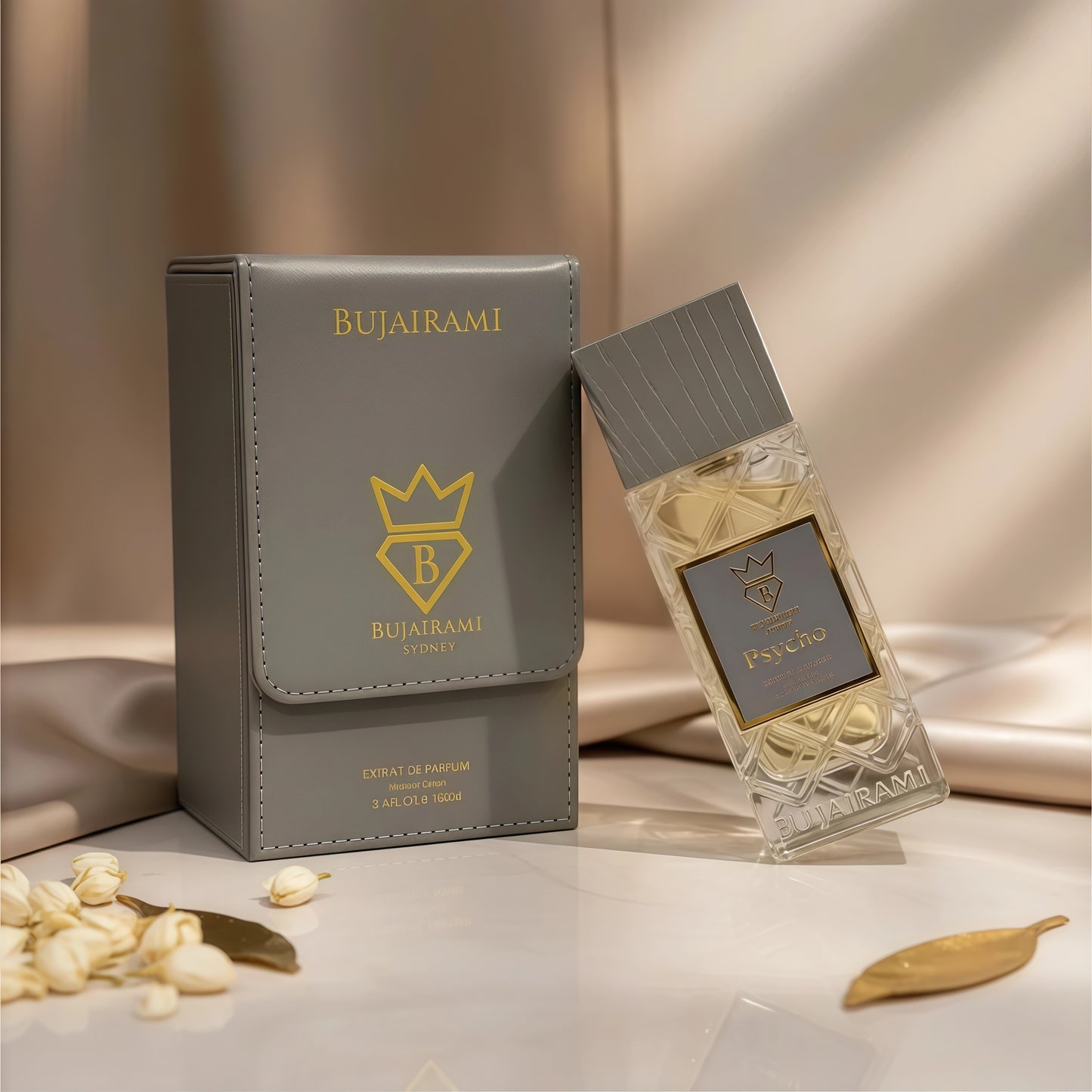 Bujairami Psycho Extrait de Parfum Hombre 100 ml Fragancia Cítrica Fresca y Vibrante para Uso Diario y Estaciones Cálidas