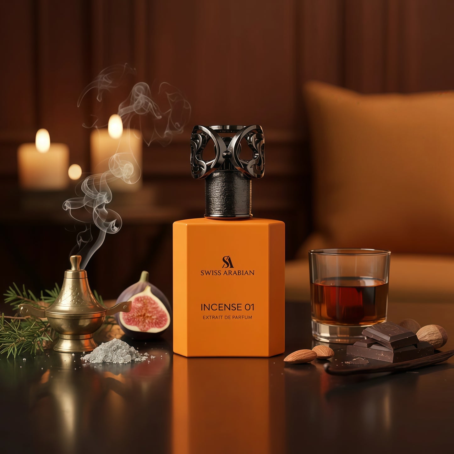Swiss Arabian Incense 01 50ml Extrait de Parfum Unisex Fragancia Ambarada Amaderada Gourmand y Especiada con Olíbano Enebro y Vainilla