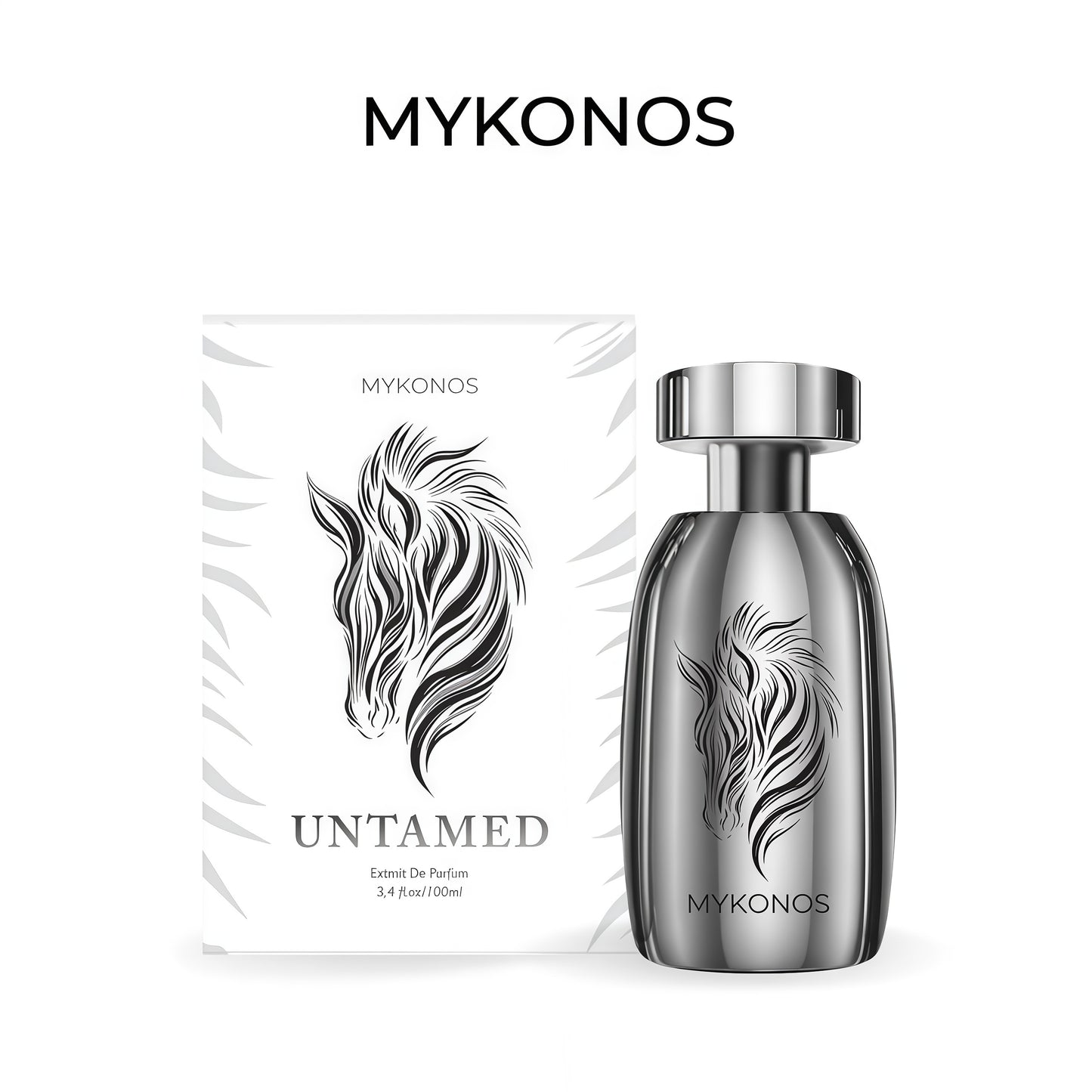 Mykonos Untamed Extrait De Parfum 100ml - Fragancia Unisex Elegante con Notas Cítricas y Florales para Uso Diario y Especial