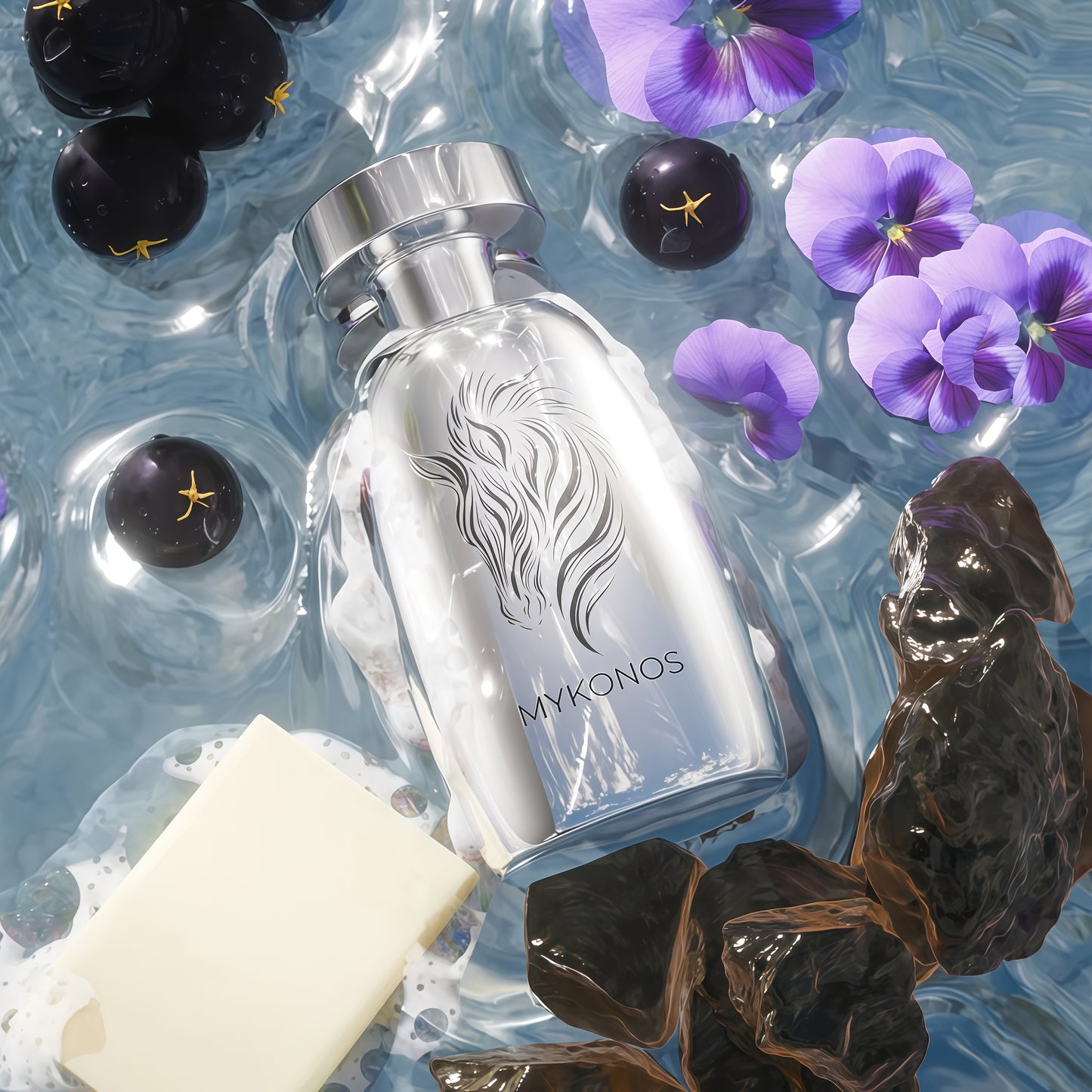 Mykonos Untamed Extrait De Parfum 100ml - Fragancia Unisex Elegante con Notas Cítricas y Florales para Uso Diario y Especial